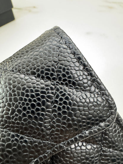CHANEL CF Cardholder 黑銀牛