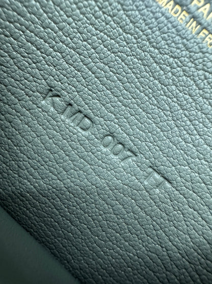 HERMES Bearn Mini Wallet 積雨雲灰山羊皮 金扣 Gris Meyer GHW