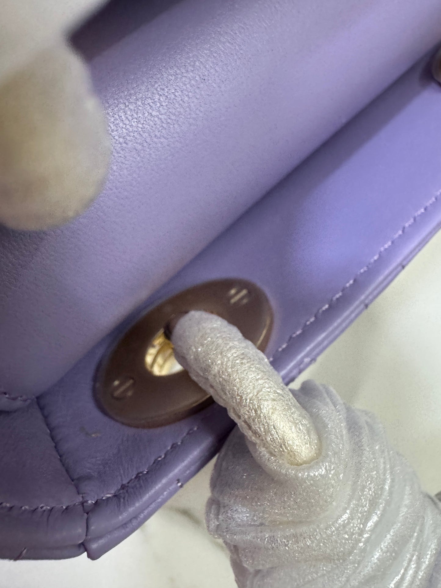 DIOR Mini Lady Dior 紫色羊皮