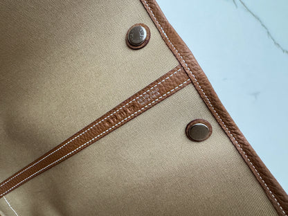 HERMES Garden Party 36 金棕拼風衣灰帆布 Negonda/ Canvas
