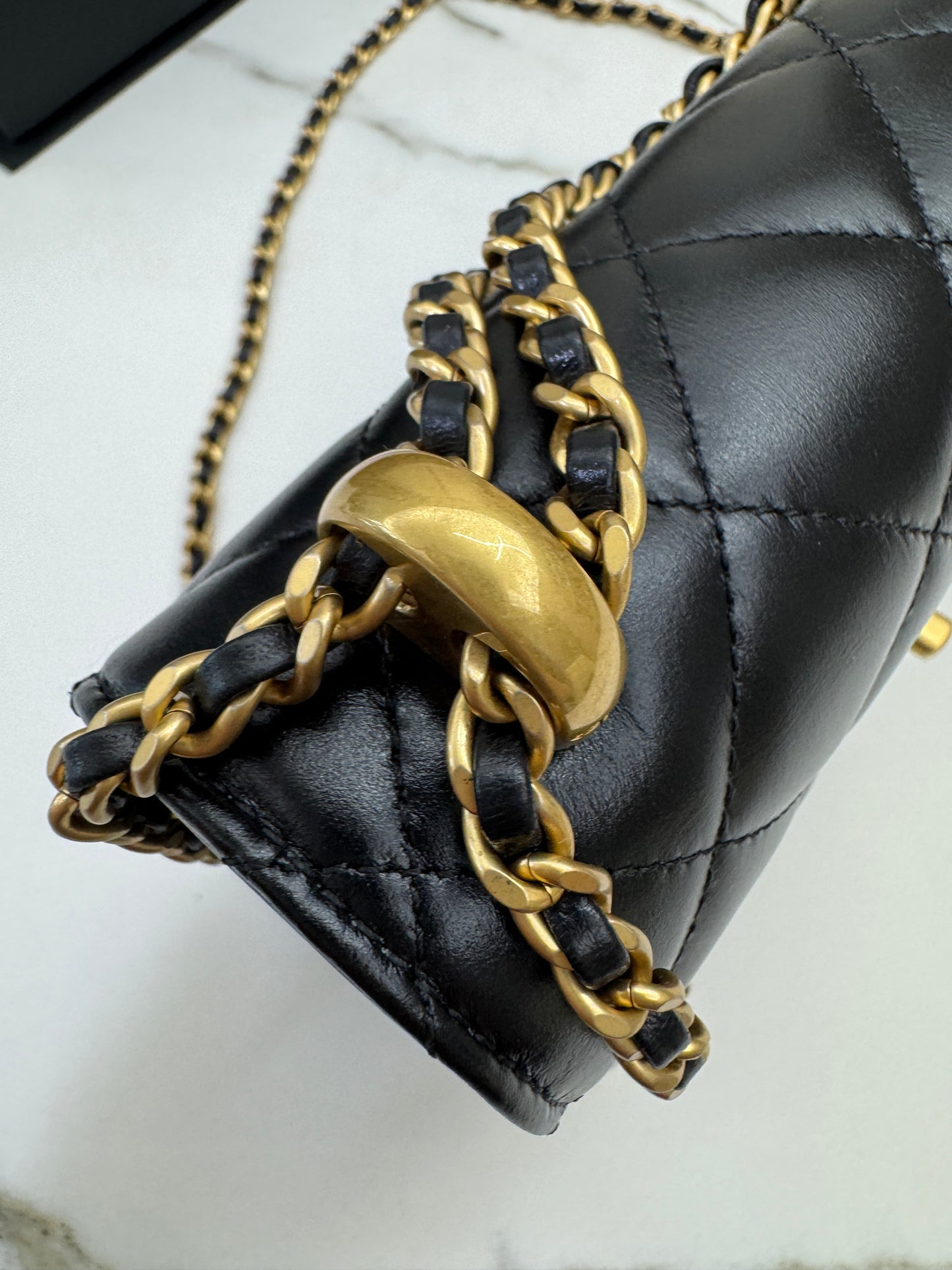 CHANEL 24C雙金珠中號22cm