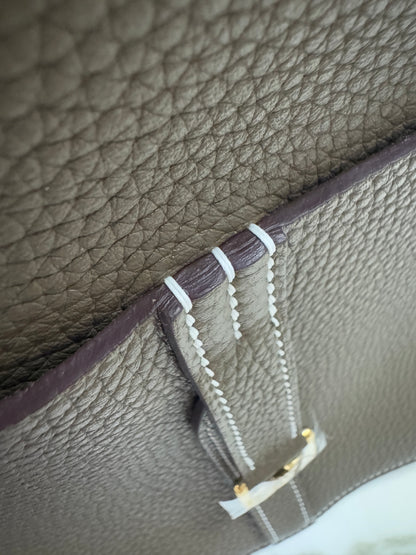 HERMES Halzan 25 大象灰金扣