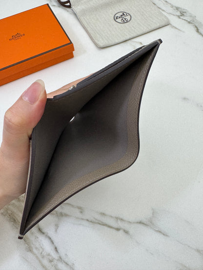 HERMES Bearn Wallet 瀝青灰銀扣 Epsom M8 Gris Asphalt PHW