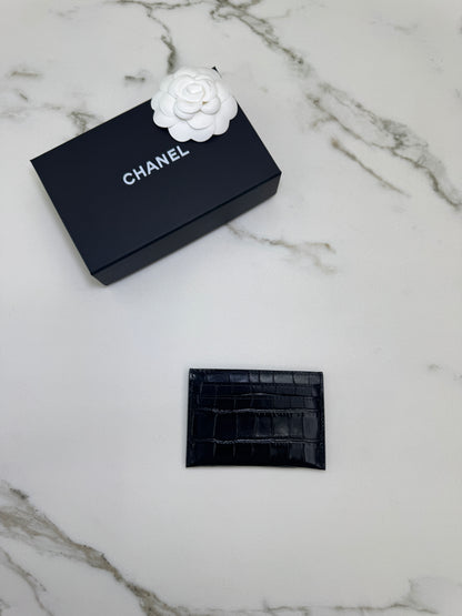 CHANEL 26A Crocodile Cardholder