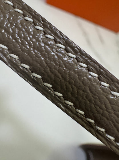 HERMES Mini Constance 大象灰山羊皮 金扣 Etoupe GHW