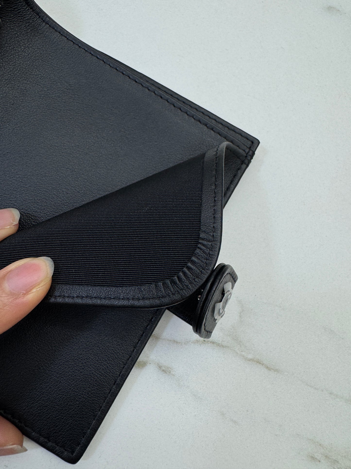 CHANEL 25K Passport Holder So Black