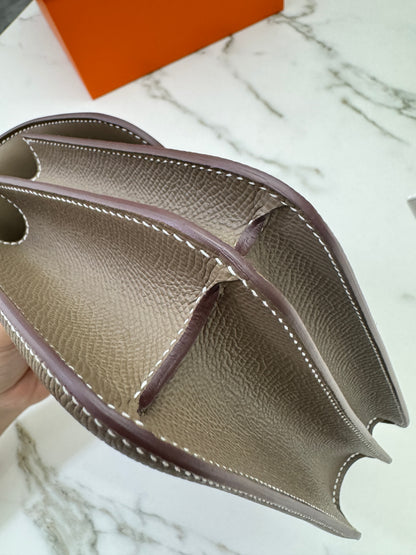 HERMES Mini Constance 大象灰 Epsom 玫瑰金扣