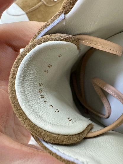 CHANEL 26C 拼色麂皮鏈條休閒鞋