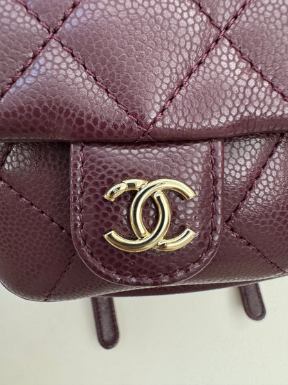 CHANEL 24A Duma 中號 酒紅色 Backpack