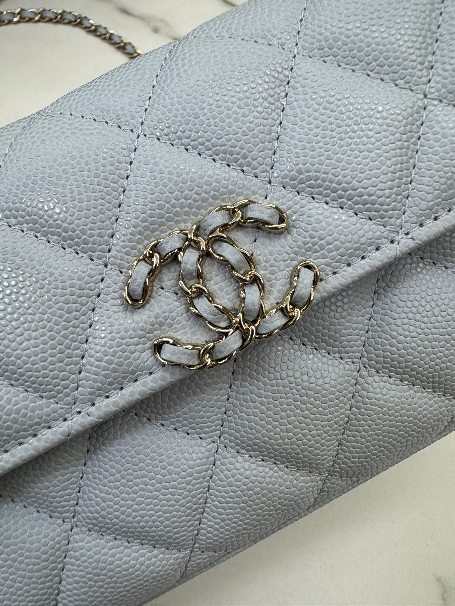 CHANEL 25S Kelly 手機包 Baby Blue