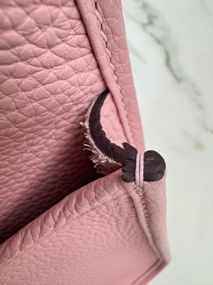 HERMES Evelyne 23 櫻花粉銀扣 3Q Rose Sakura PHW