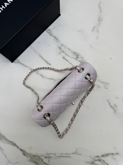 CHANEL 21S 淺粉紫 Classic Flap Small CF23 Liliac