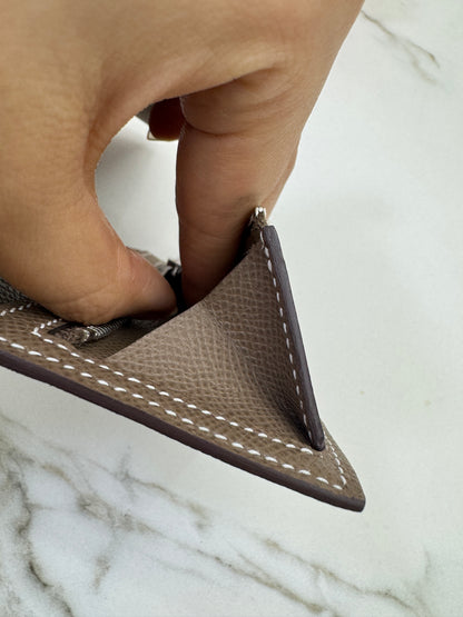 HERMES Bearn Wallet 三摺錢包 大象灰銀扣