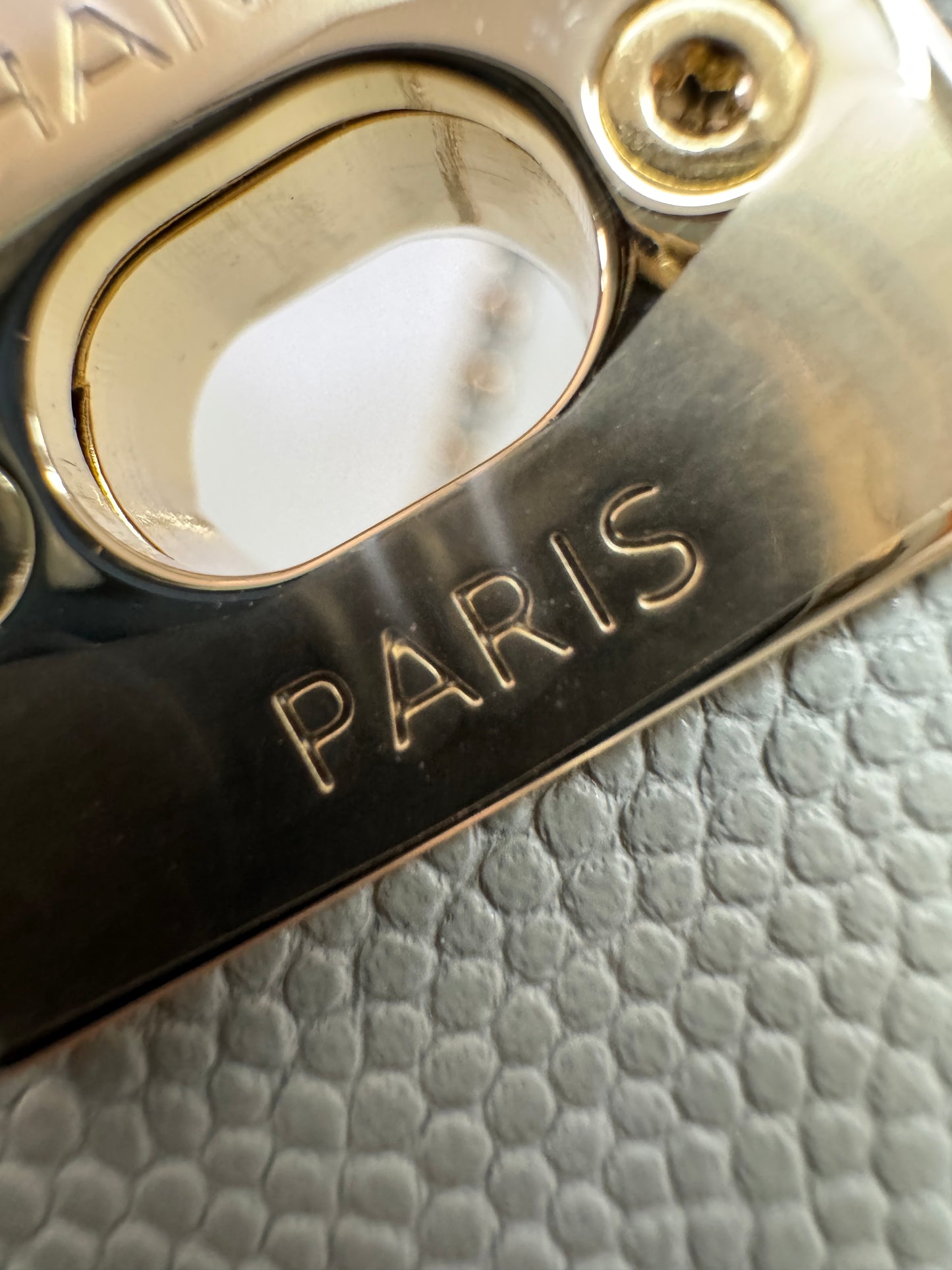 CHANEL 超Mini Coco Handle 24K 灰藍色