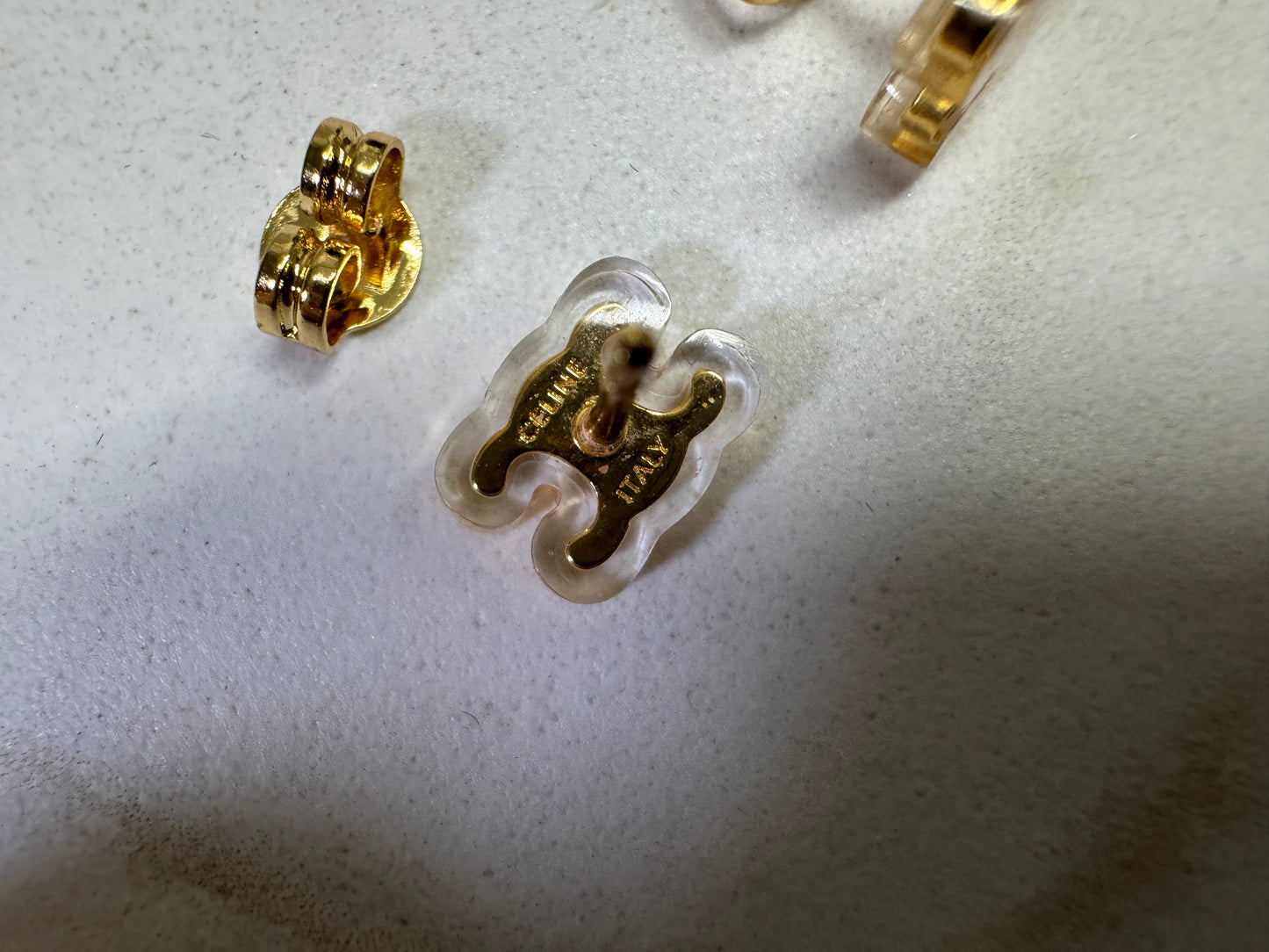 CELINE 凱旋門 透明耳環