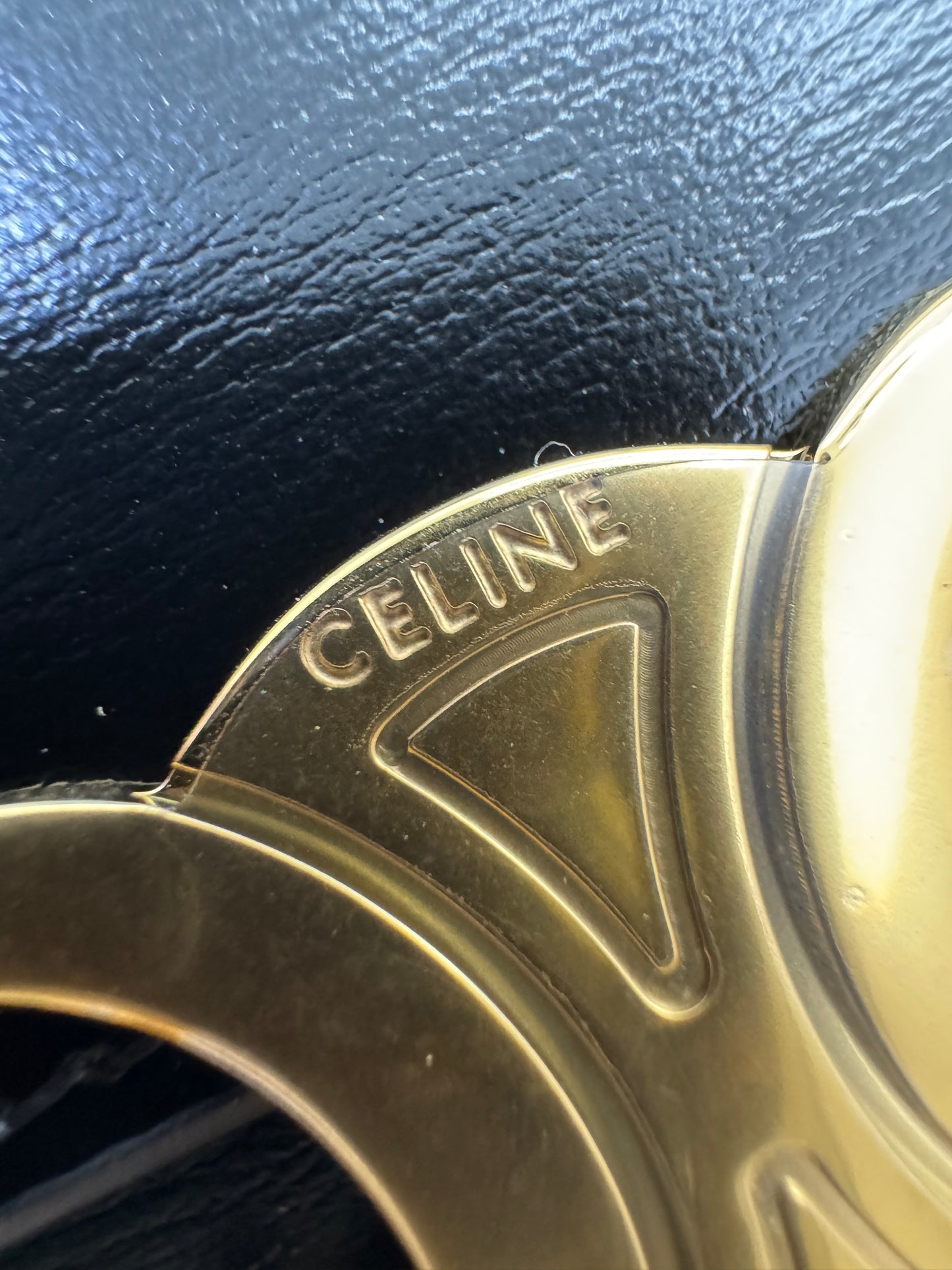 CELINE Wallet 凱旋門金扣Box皮