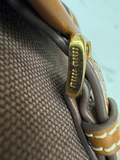 MIU MIU Backpack Canvas 深棕
