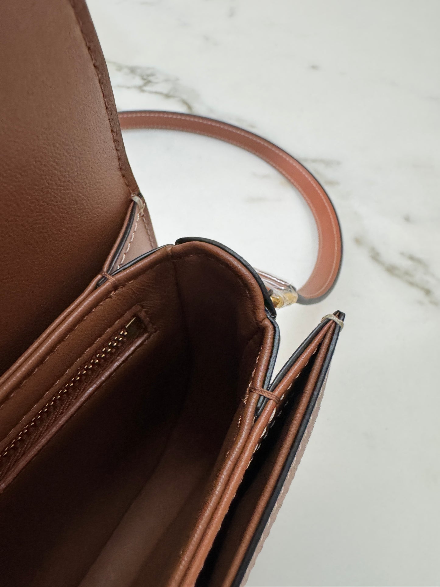 CELINE Triomphe Besace 凱旋門馬鞍包 老花Canvas