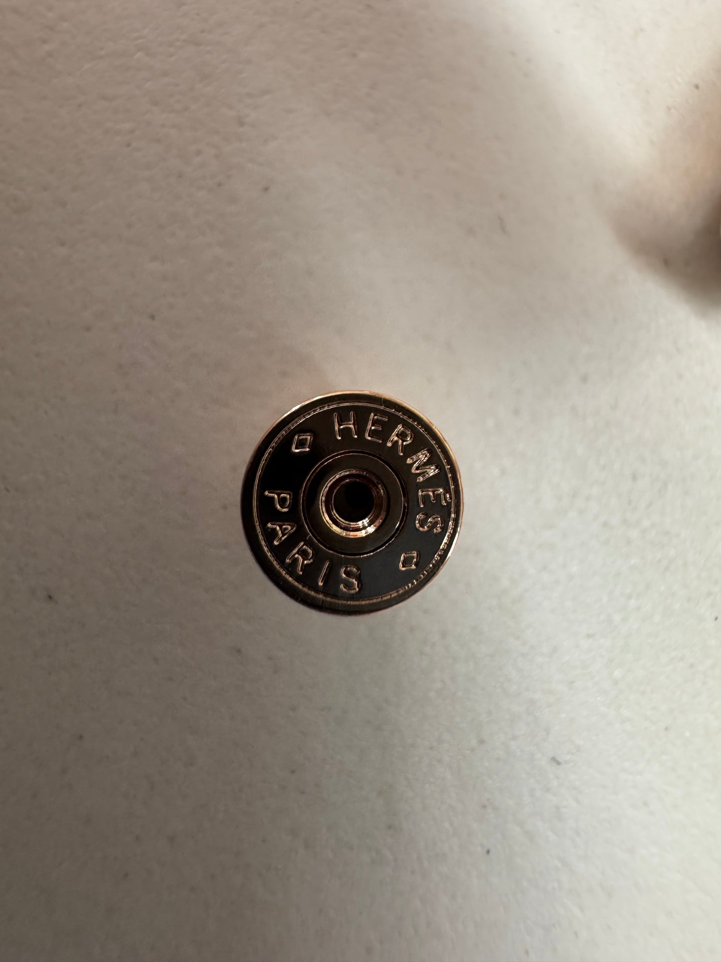 HERMES Pop H 奶茶灰 玫瑰金耳環