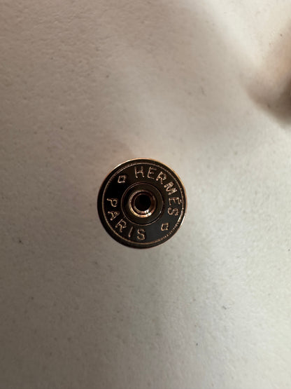 HERMES Pop H 奶茶灰 玫瑰金耳環