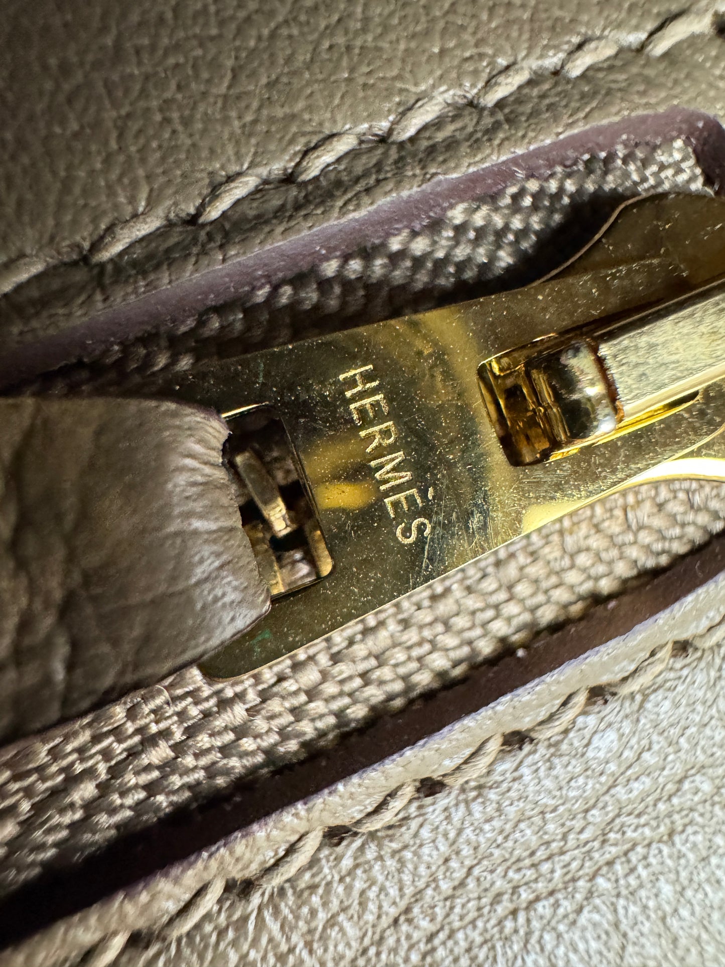 HERMES Mini 2424 大象灰金扣 Evercolor Etoupe GHW