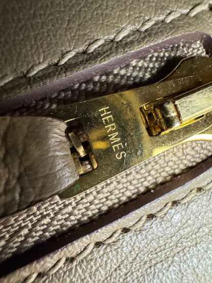 HERMES Mini 2424 大象灰金扣 Evercolor Etoupe GHW