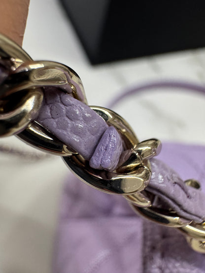 CHANEL Coco Handle 24P紫色 Small