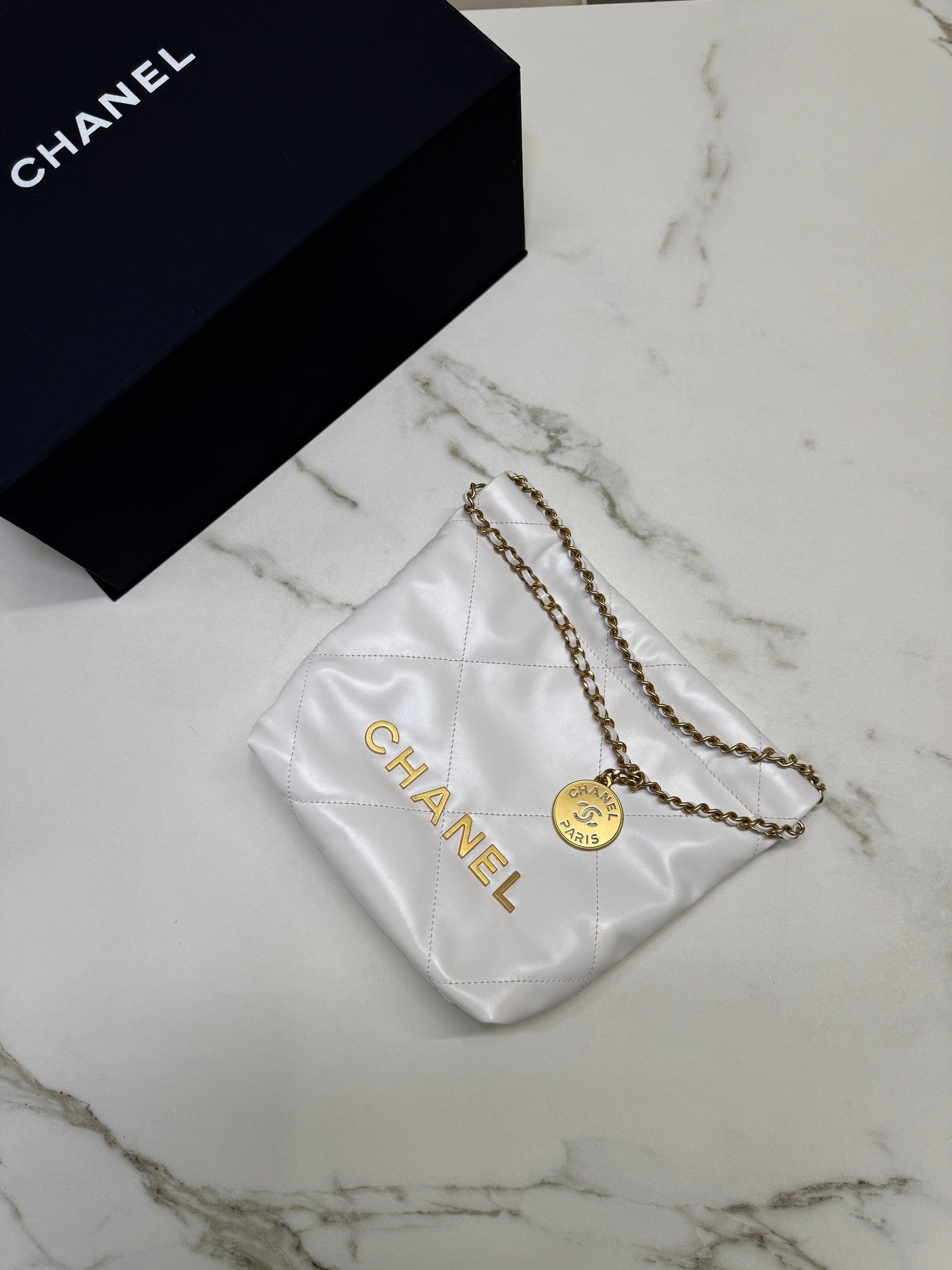 CHANEL Mini 22 Bag 白金