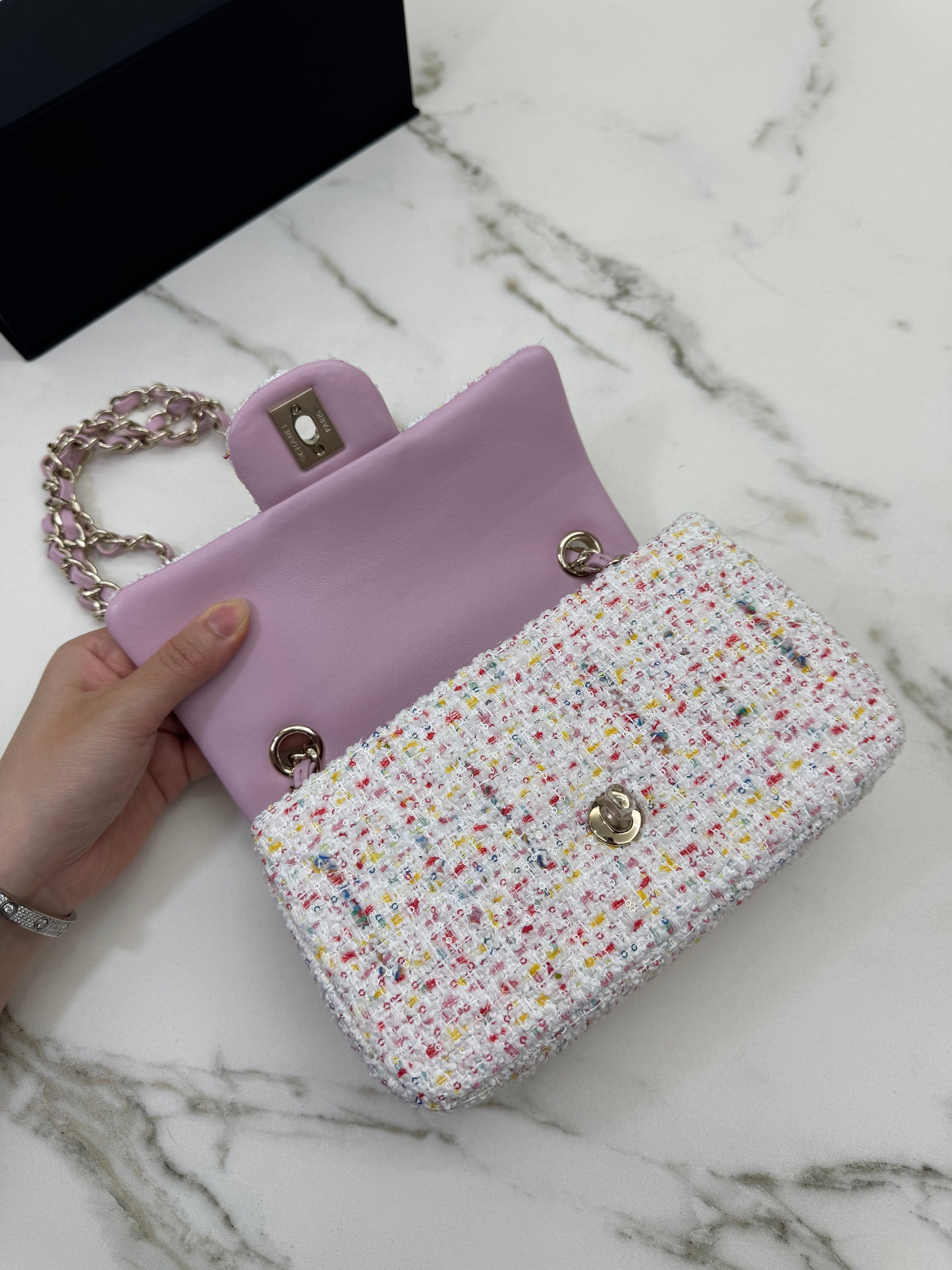 CHANEL 25P Mini CF20 毛呢 Tweed