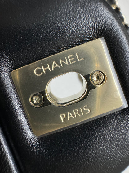 CHANEL CF20 羊皮 黑色淡金扣