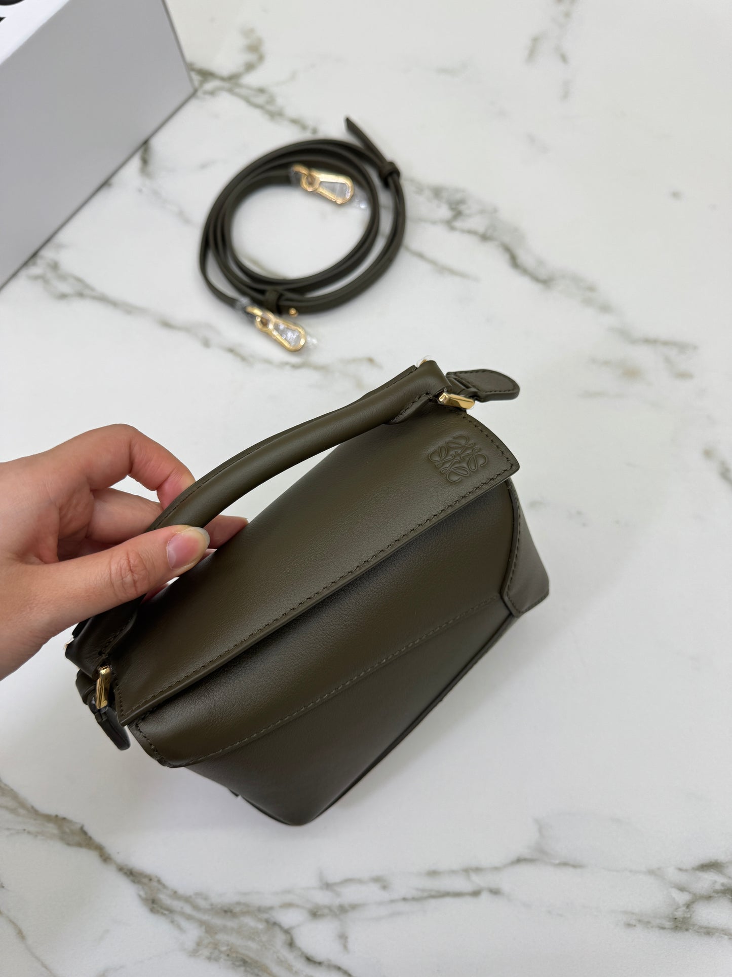 LOEWE Mini Puzzle 深卡其綠