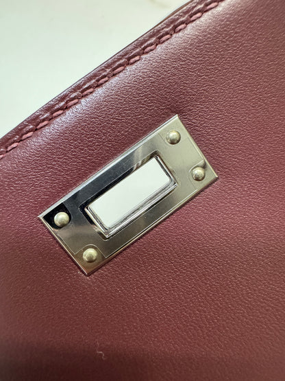 HERMES Kelly Elan 山羊皮 愛馬仕紅 Rough H PHW