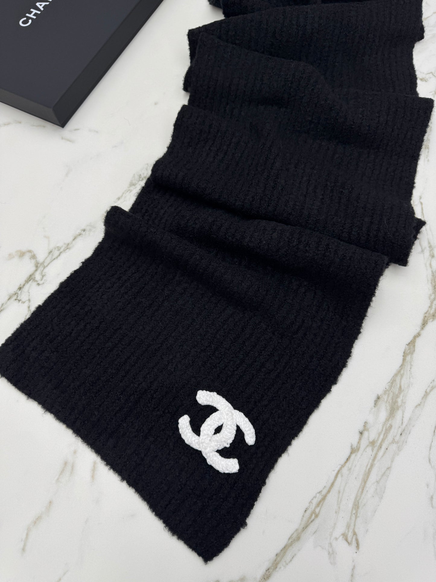 CHANEL Beanie & Scarf 糯米條針織冷帽 圍巾