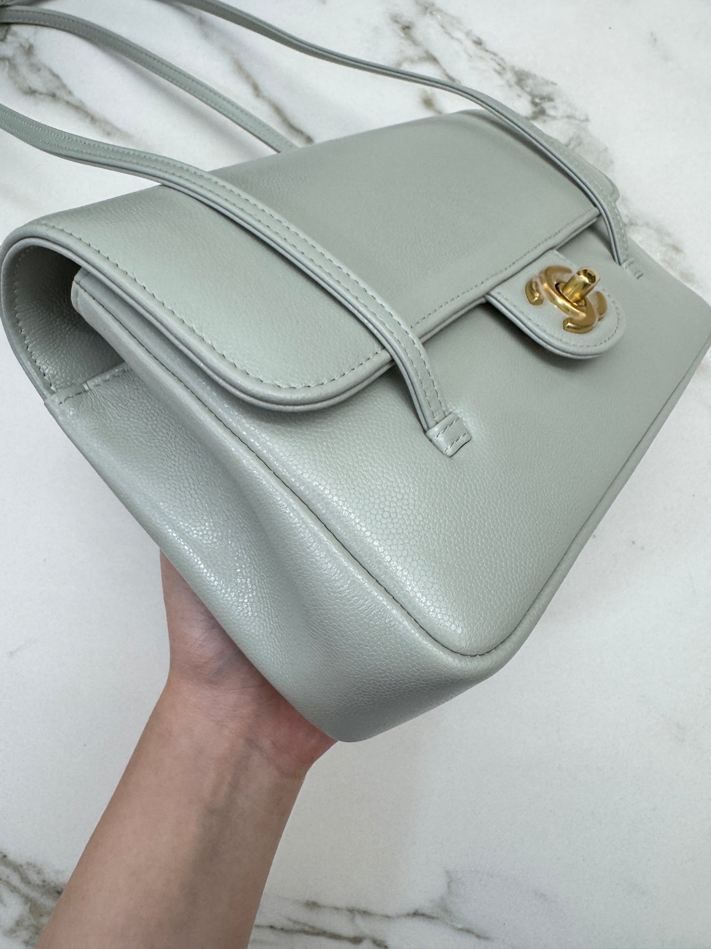 CHANEL Preppy Coco 灰綠色 Small