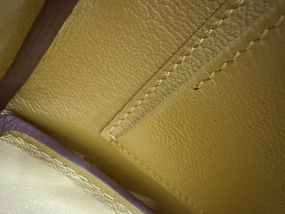 HERMES Birkin25 SO 珍珠灰拼小雞黃 Togo PHW