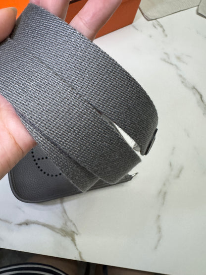 HERMES Mini Evelyn 積雨雲灰 0L Gris Meyer TC 銀扣PHW