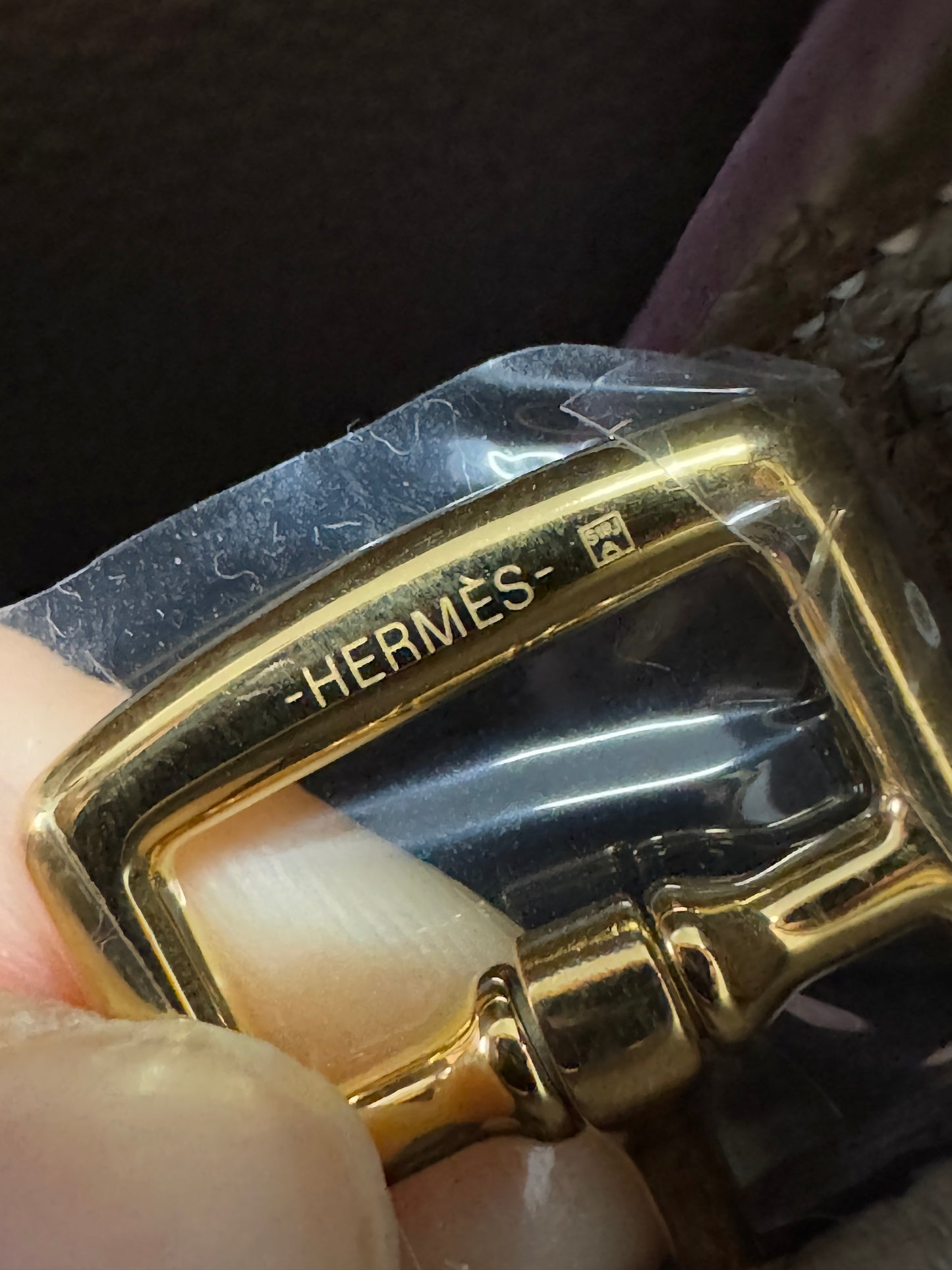 HERMES Halzan 25 大象灰金扣