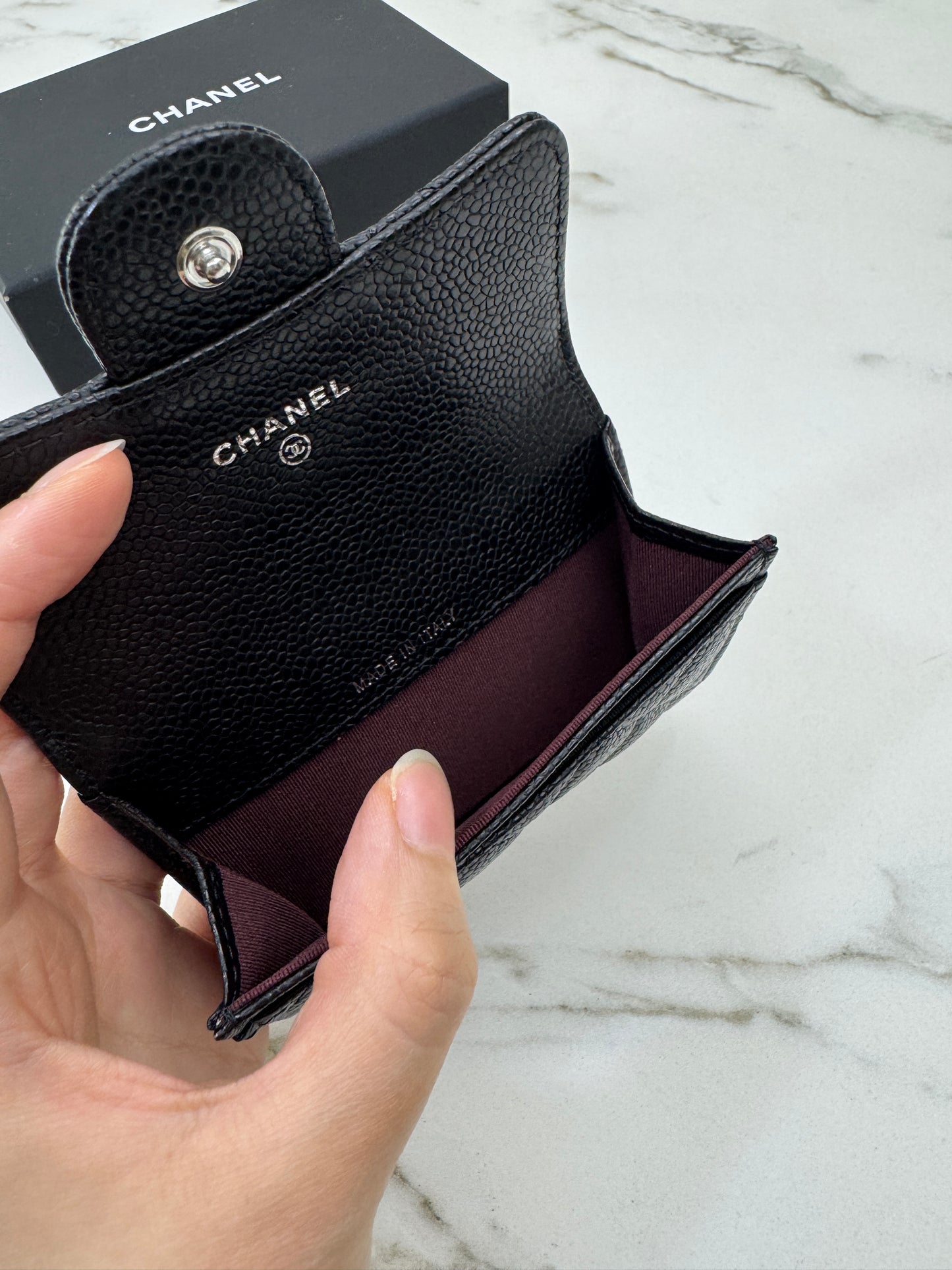 CHANEL CF Cardholder 黑銀牛