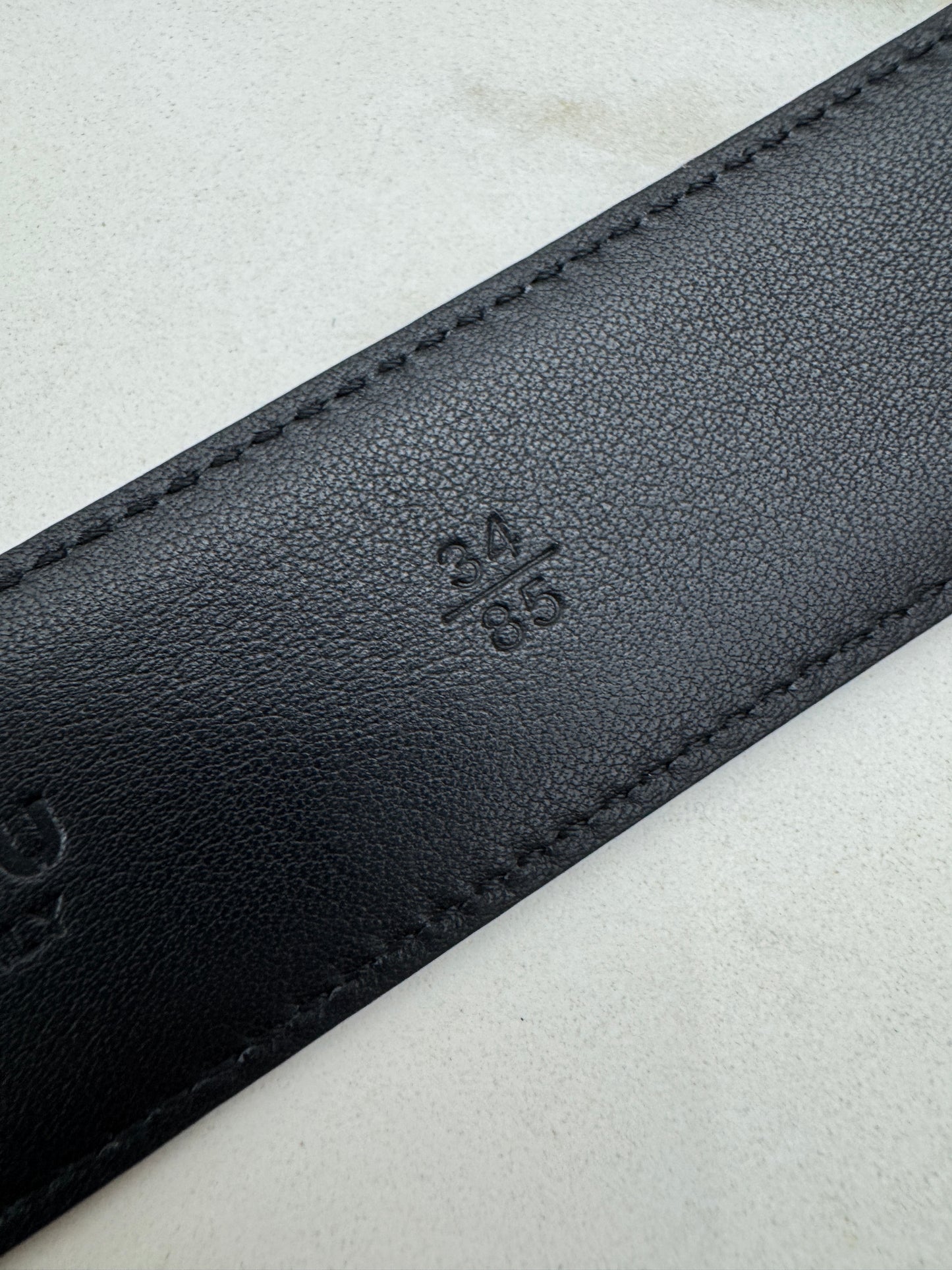 MIU MIU 黑銀皮帶 30mm
