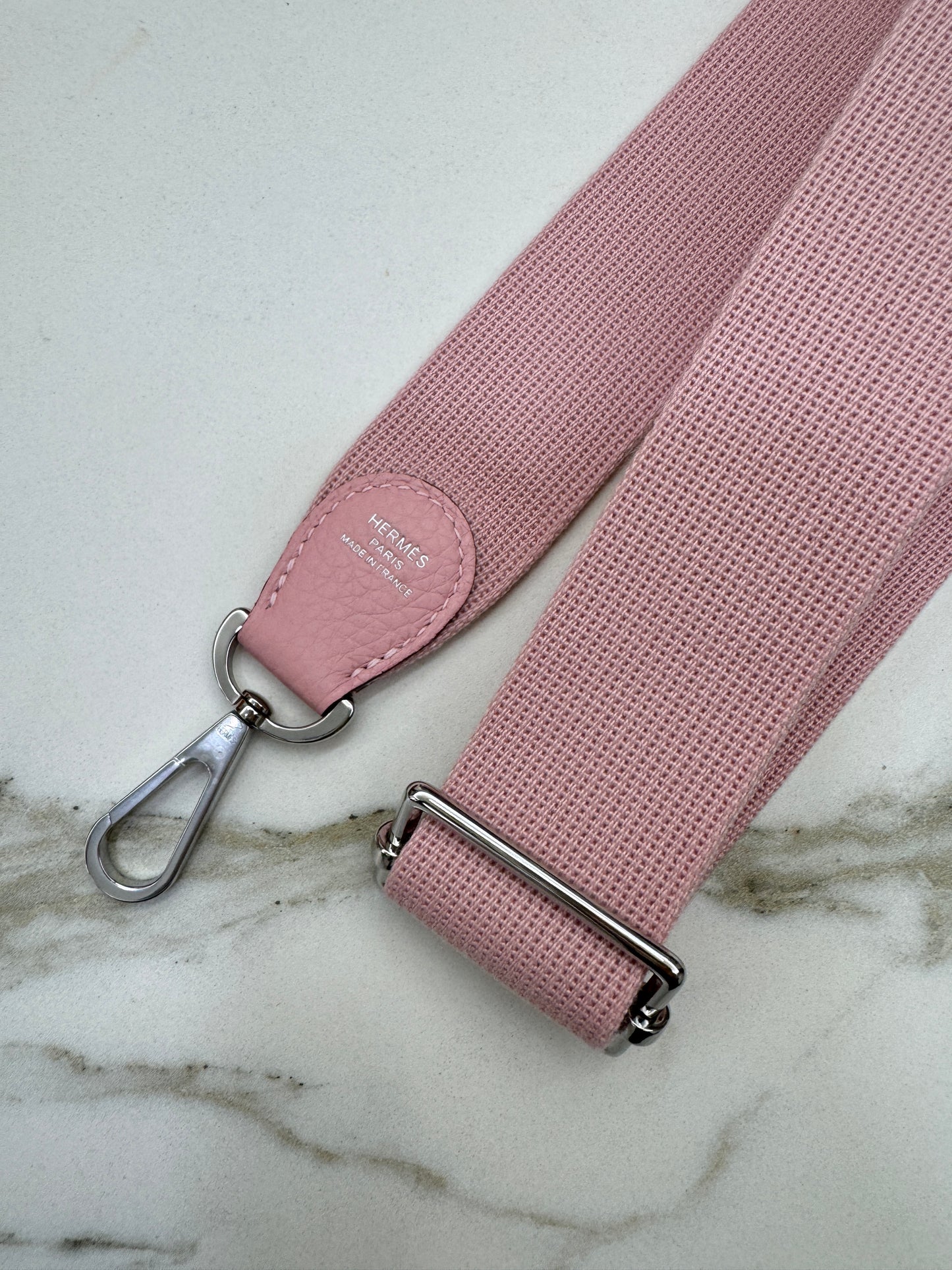HERMES Evelyne 23 櫻花粉銀扣 3Q Rose Sakura PHW