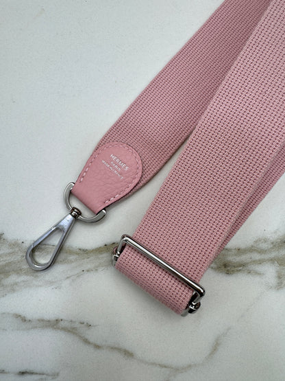 HERMES Evelyne 23 櫻花粉銀扣 3Q Rose Sakura PHW