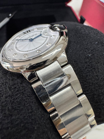 CARTIER Blue Balloon 33mm 鑽石盤【天然真鑽】