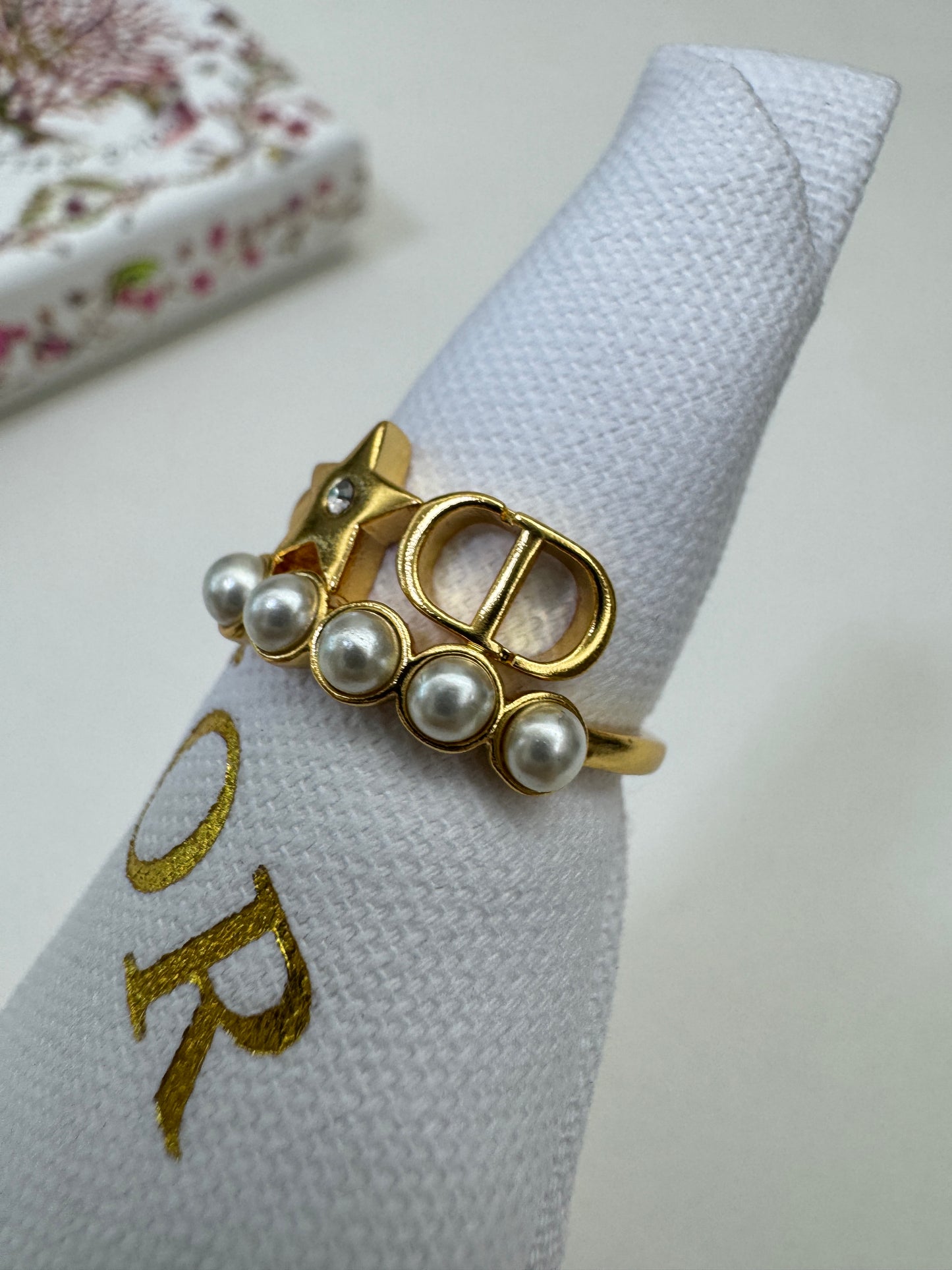 DIOR Petit CD 珍珠戒指