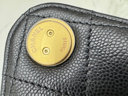 CHANEL 25Bag Medium 黑色荔枝皮