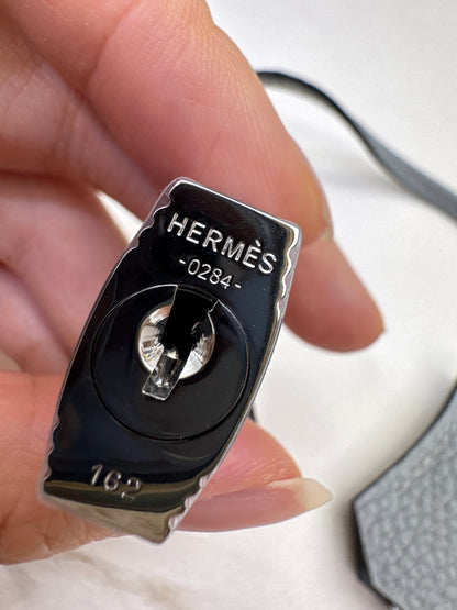 HERMES Kelly 25 Togo內縫 木偶灰銀扣 Gris Pantin PHW