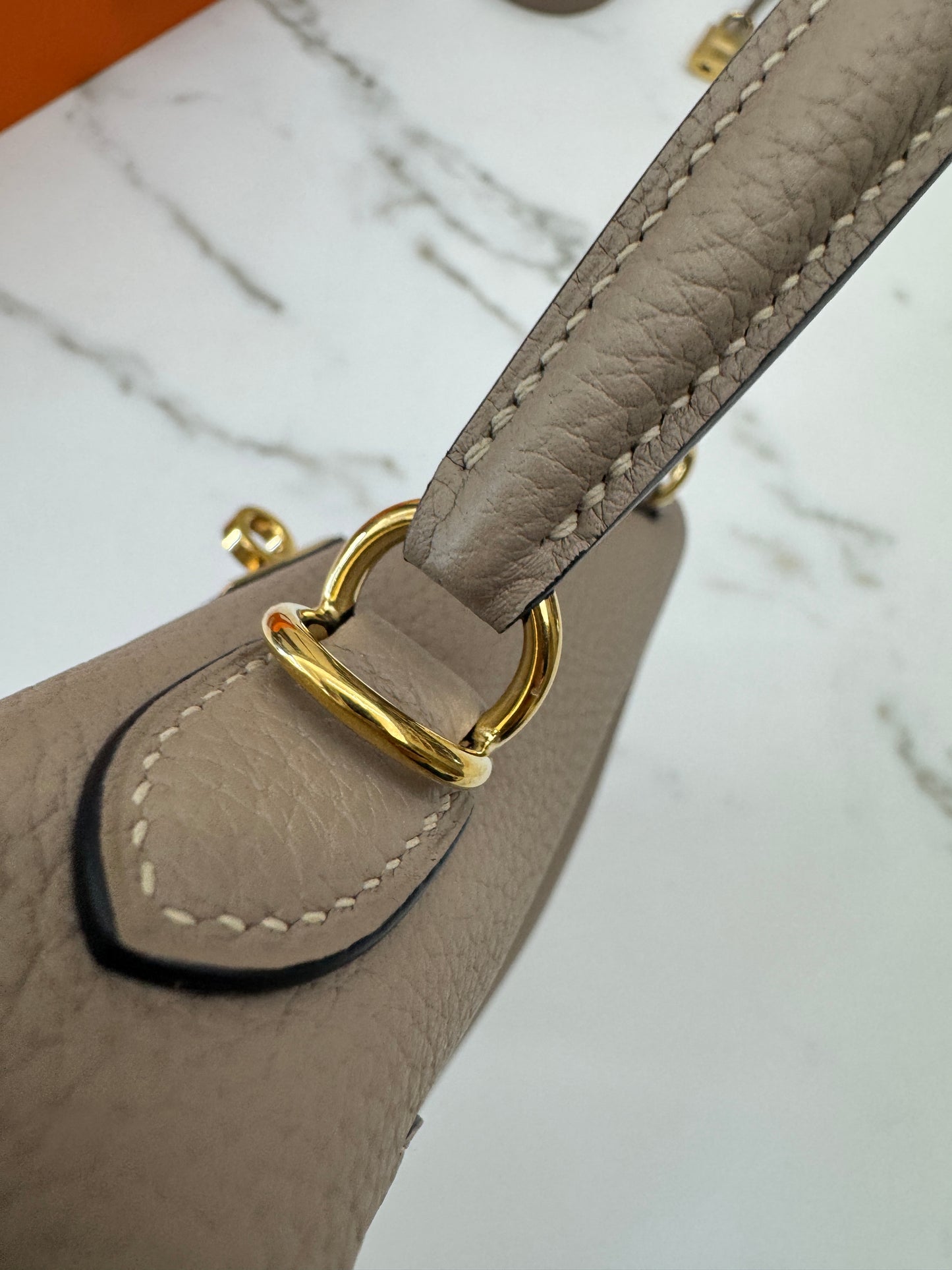 HERMES Kelly 25 斑鳩灰金扣 內縫 Togo 81 Gris Tourterelle GHW