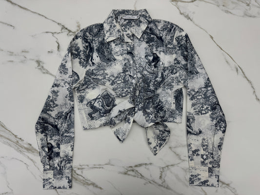 DIOR 叢林印花綁腰恤衫￼