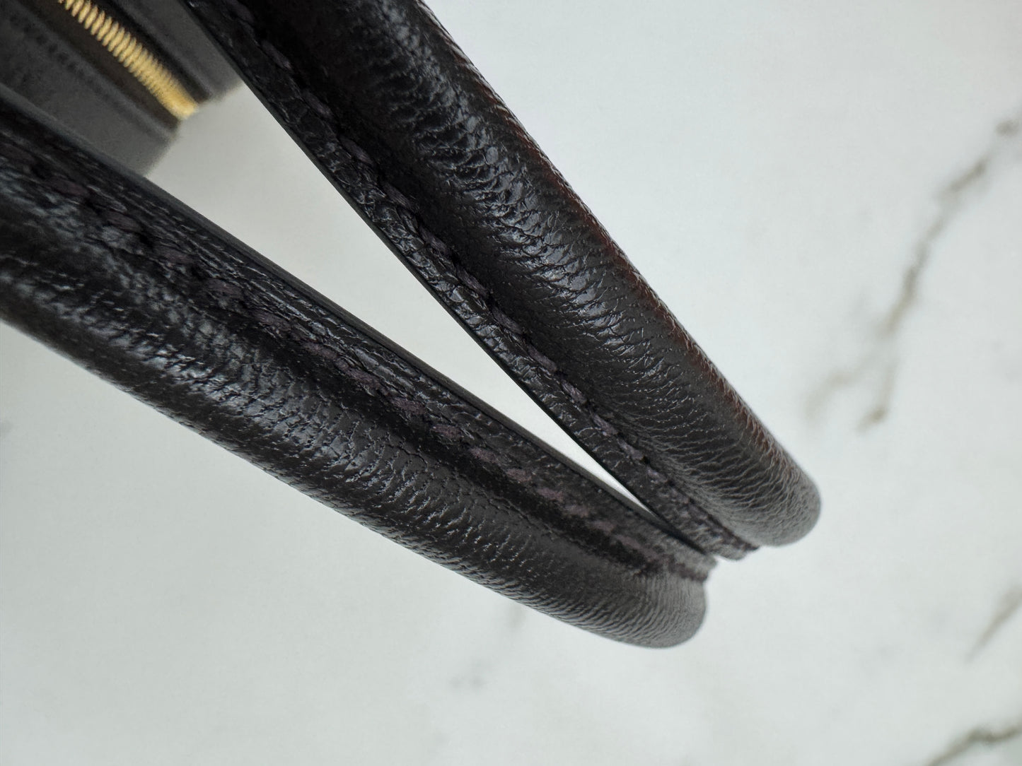 HERMES Mini Plume 一代 烏木色金扣 山羊皮 Ubene GHW Chevre Mysore