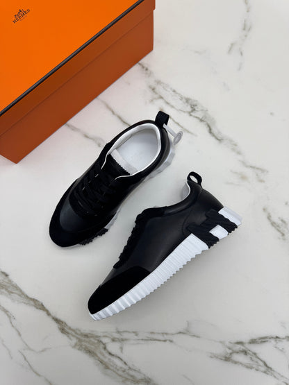 HERMES Bouncing 運動鞋 黑色皮面