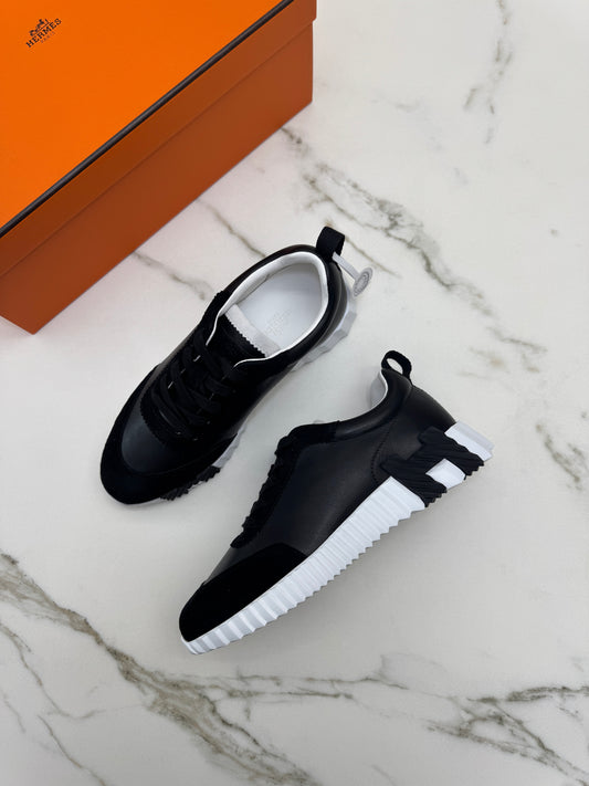 HERMES Bouncing 運動鞋 黑色皮面